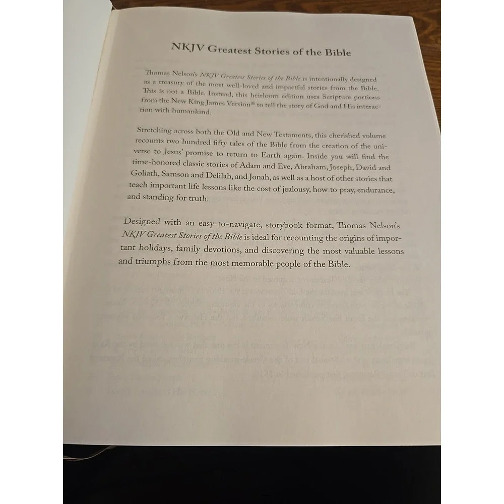 NKJV Greatest Stories of the Bible - Hardcover By Thomas Nelson